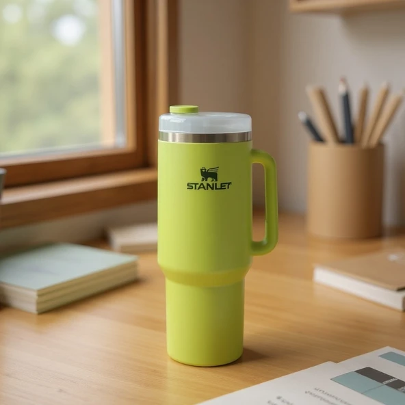 Stanley Quencher Termos x Hello Kitty Yeşil 1.18 Lt. Pipetli - Resim 2