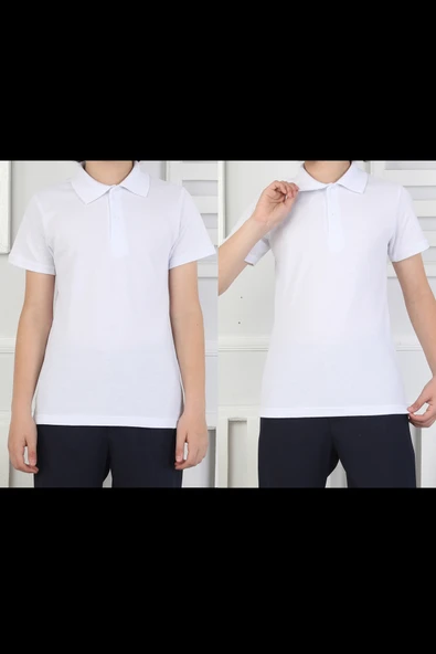 2'li T-Shirt Kız Çocuk %100 Pamuk Okul Tarz 5-13 Yaş 12278