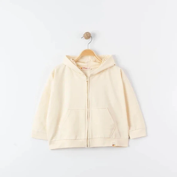 Unisex %100 Pamuk Oversize Kapüşonlu Fermuarlı Sweatshirt