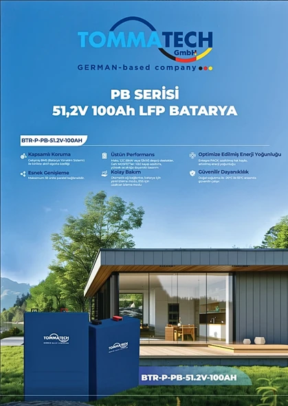 TommaTech 51.2V 100Ah LiFePO4 LFP Lityum Batarya - 3