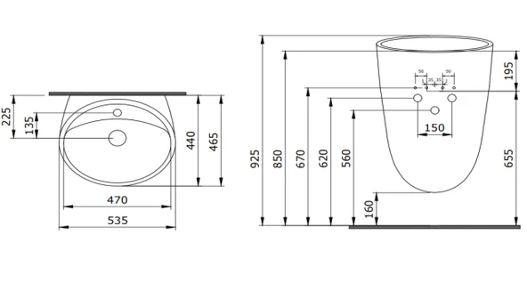 Bocchi Venezia Asma Monoblok Lavabo Parlak Beyaz 1083-001-0126 - 2