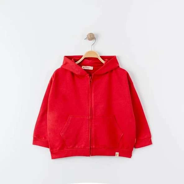 Unisex %100 Pamuk Oversize Kapüşonlu Fermuarlı Sweatshirt - 6