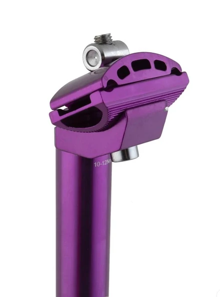 XBYC 679 Wake Sele Borusu 27.2mm çap x 35cm uzunluk Hafif Renkli Bisiklet Koltuk Borusu Mor Renk - Resim 2