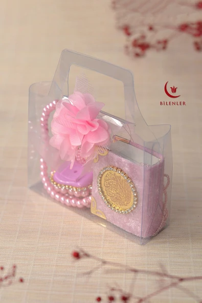 Hediyelik Kutulu Mini Kur'an İnci Tesbih ve Taşlı Zikirmatik Seti 1 Adet - Resim 8