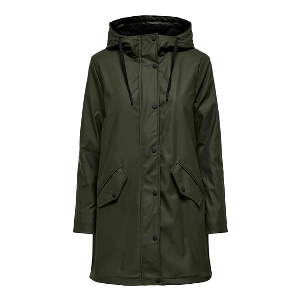 Only Kadın Kapüşonlu Midi Mont - Günlük & Şık - 5