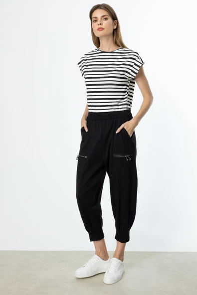 On Paçası Dikişli Fermuar Detaylı Pantolon - Resim 2