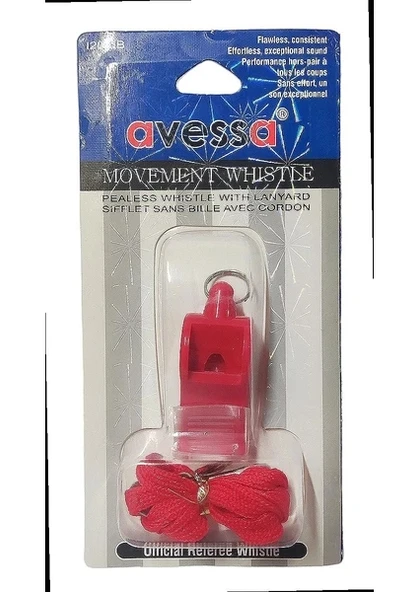 Avessa Dk-10 120 Desibel İpli Kırmızı Düdük