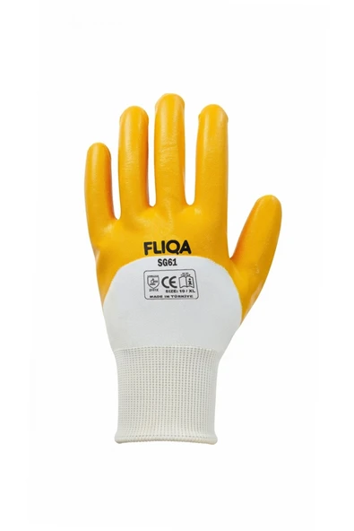 SG61 Nitril Aşınmaya Dayanıklı Mekanik İş Eldiveni 12'li Paket - Resim 3
