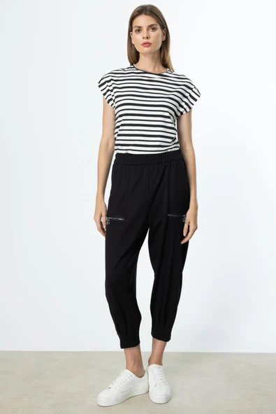 On Paçası Dikişli Fermuar Detaylı Pantolon ürün görseli 1