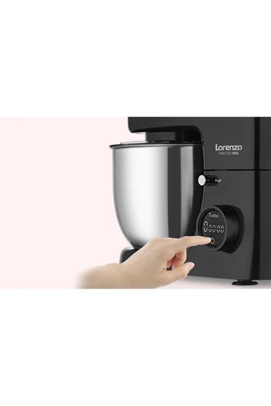 LORENZO MASTER MİX STAND MİXER DİJİTAL SİYAH - Resim 4