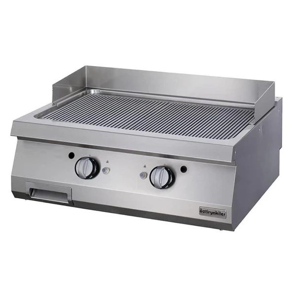 Öztiryakiler Gazlı Grill Plate, Oluklu, 80x70x30 Cm, Krom Kaplı, Ogg 8070 N - Resim 1
