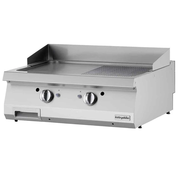Öztiryakiler Gazlı Grill Plate, Yarı Oluklu, 80x70x30 Cm, Ogg 8070 1/2 N - 1
