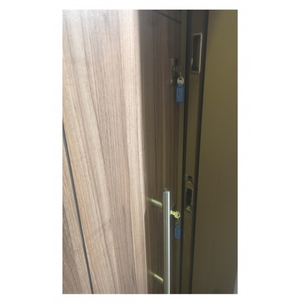 Tezwood 1658 Statik Kasalı Tanganika Düz Model Daire Kapısı, Çelik Kapı, Villa Kapısı - 3