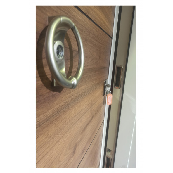 Tezwood 1650 Beyaz Statik Kasalı Düz Model Daire Kapısı, Villa Kapısı, Çelik Kapı - 2