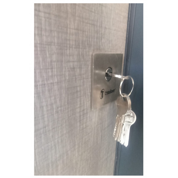 Tezwood 1597 Antrasit Renk Statik Kasalı Rustik Çizgili Model Çelik Kapı, Villa Kapısı,Daire Kapısı - 2