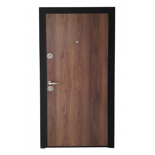 Tezwood 1593 Statik Kasalı Rustik Çizgili Model Çelik Kapı, Daire Kapısı, Villa Kapısı - Resim 6