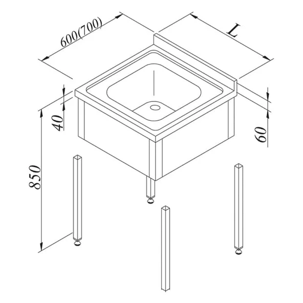 Öztiryakiler Evyeli Tezgahı 1g 3 Perdeli Demonte 60x70 Cm ürün görseli 1
