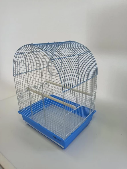 Dayang 2 Kapı Davul Kuş Kafes 35x28x46 cm Mavi - 2