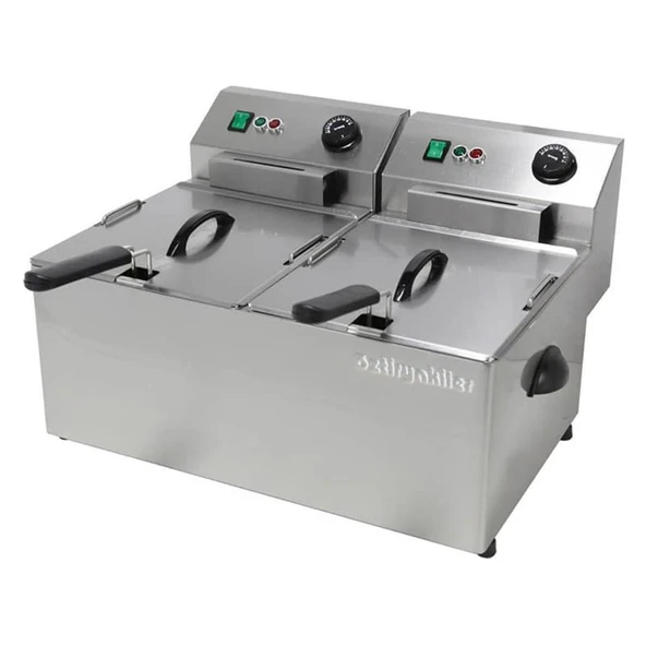 Öztiryakiler Elektrikli Fritöz, Trifaze, 12 Kw, 53x43x31 Cm, Of 8ds - 1