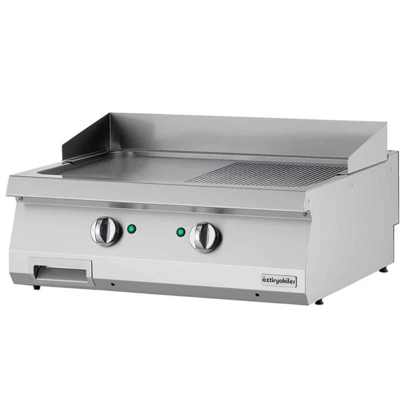Öztiryakiler Elektrikli Grill Plate, Yarı Oluklu, 80x70x30 Cm, Oge 8070 1/2 N ürün görseli