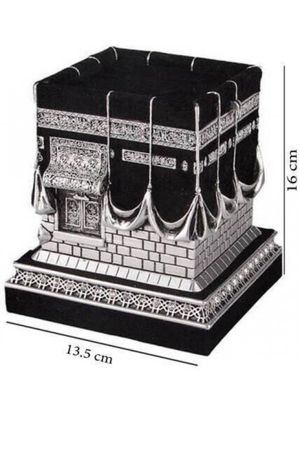 3 Boyutlu Kabe -i Muazzama Büyük Boy Beytullah Maket Biblo Sedef Renk Büyük Boy - 2