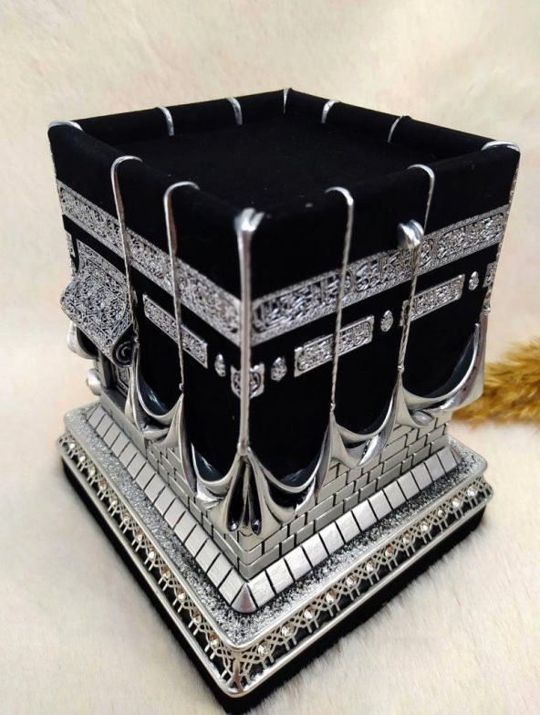 3 Boyutlu Kabe -i Muazzama Büyük Boy Beytullah Maket Biblo Sedef Renk Büyük Boy - 3