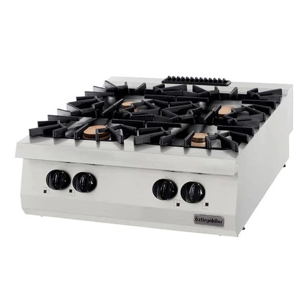 Öztiryakiler Set Üstü Gazlı Ocak, Dörtlü, 40 Kw, 80x90x30 Cm, Osog 8090 P - 1
