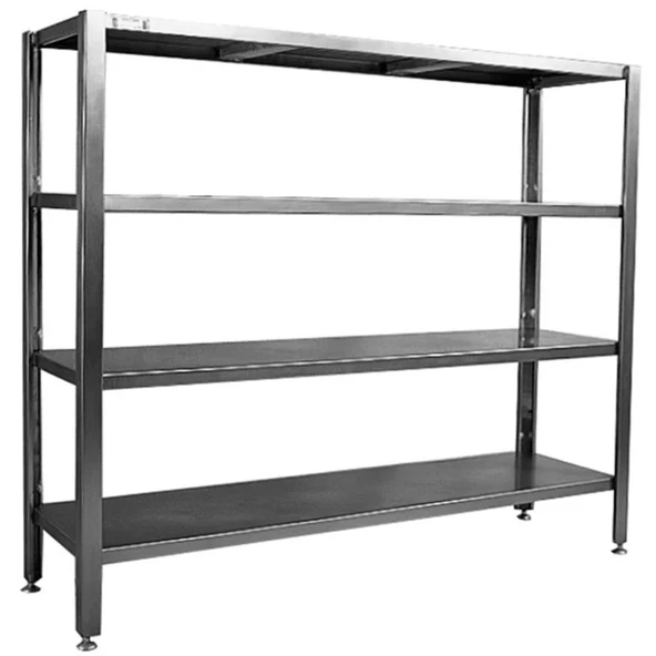 Öztiryakiler 4 Katlı Paslanmaz İstif Rafı, Düz Tabla, 46x107x183 Cm ürün görseli