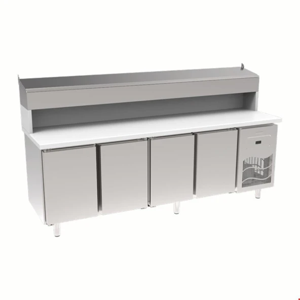 İnoksan Sgp240s - Polietilen Tablalı 4 Kapılı Pizza Hazırlık Ünitesi - 1