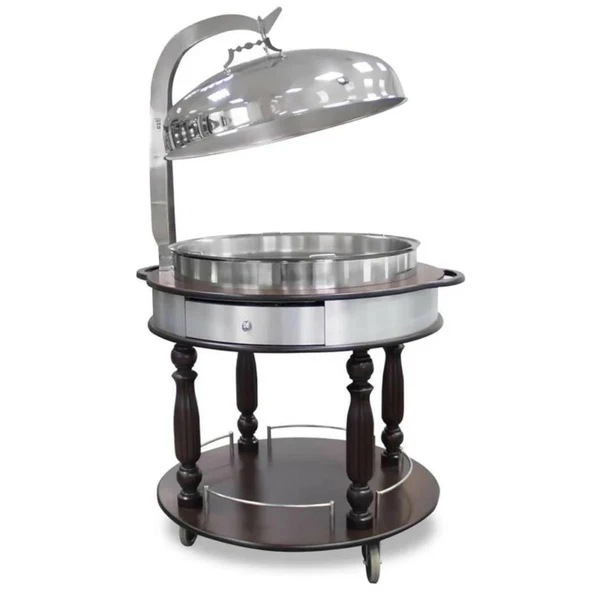 Öztiryakiler Chafing Dish Servis Arabası Ø90 - 1