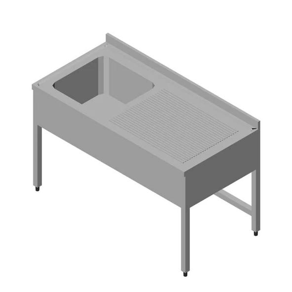 Öztiryakiler Evyeli Tezgah, 1g/1d, Sağ 3 Perdeli, 100x60 Cm ürün görseli