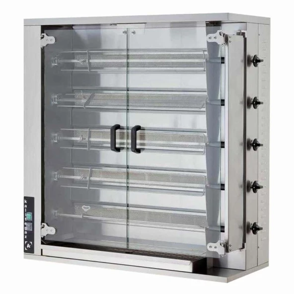 Öztiryakiler Elektrikli Piliç Çevirme Makinesi, 5 Şiş, 20-25 Piliç Kapasitesi ürün görseli