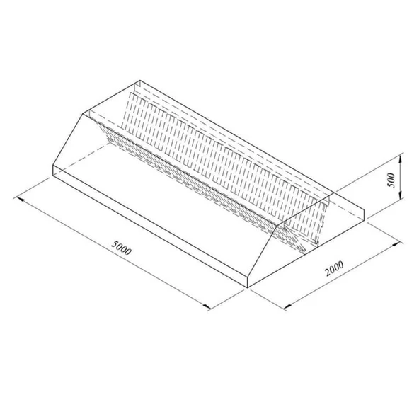 Öztiryakiler Filtreli Orta Tip Davlumbaz, 500x200 Cm - 1