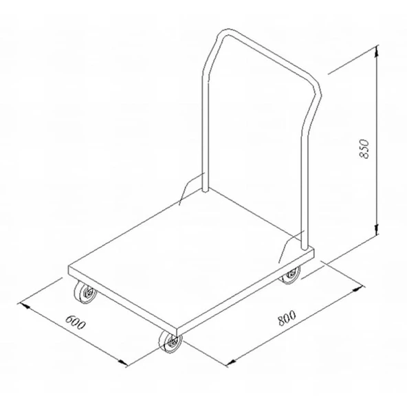 Öztiryakiler Yük Taşıma Arabası, 60x80 Cm ürün görseli