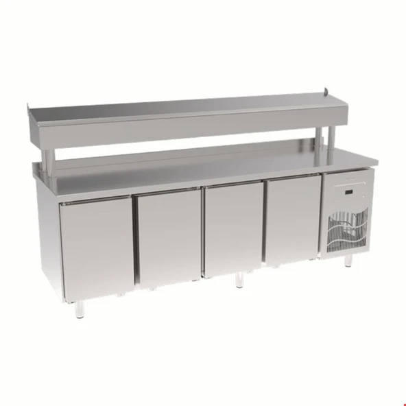 İnoksan Sgb240r -Paslanmaz Tablalı 4 Kapılı Pizza Hazırlık Ünitesi / Boru Ayaklı - 1