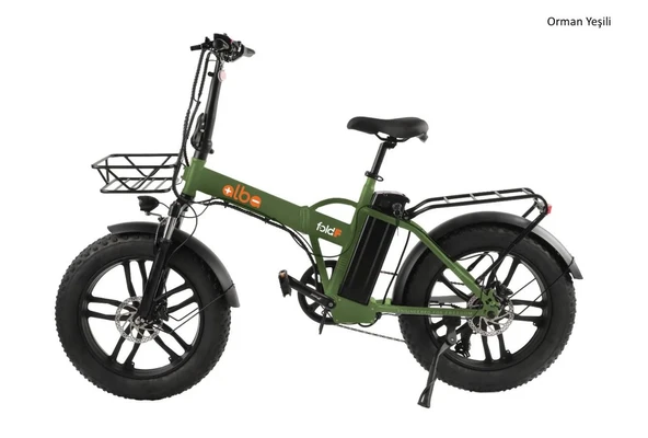 Alba Fold F Standart 500 Watt Katlanır Elektrikli Bisiklet Orman Yeşili Nfc 48v 10,4 Ah Batarya ürün görseli