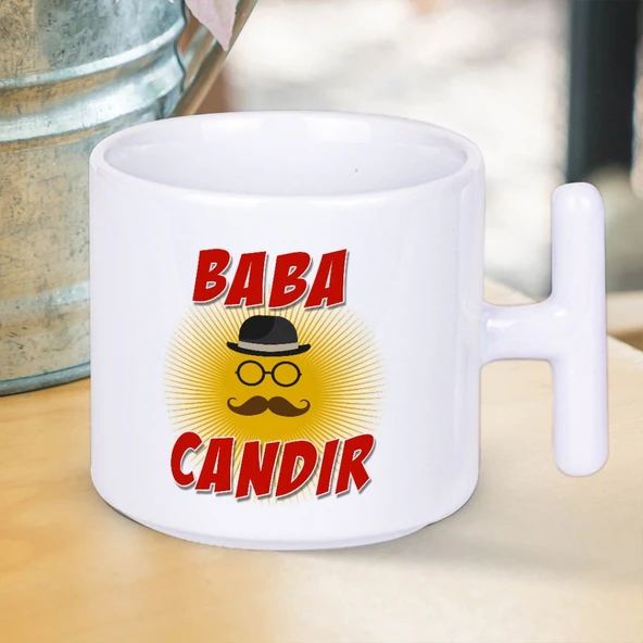 Baba Candır Yazılı Babalar Gününe Özel Hediyelik T Kupa Bardak ürün görseli