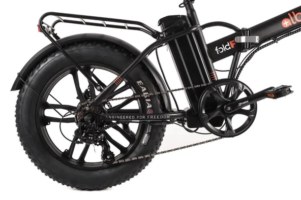 Alba Fold F Premium 500 Watt Elektrikli Bisiklet Siyah Nfc-Zırhlı Lastik HD Fren 48v 10,4 Ah Batarya - Resim 4