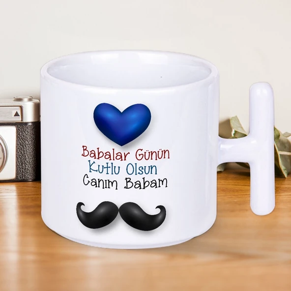 Babalar Günün Kutlu Olsun Canım Babam Baskılı Babalar Gününe Özel T Kupa Bardak-3 ürün görseli
