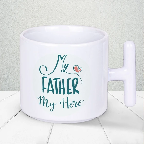 My Father My Hero Yazılı Babalar Günü T Kupa Bardak ürün görseli