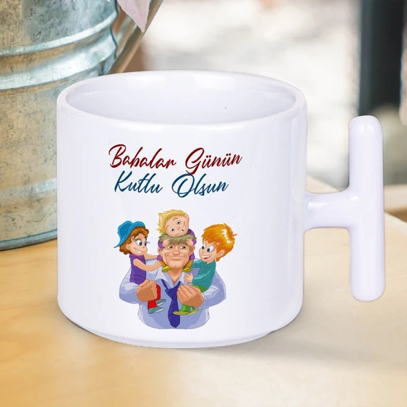 Babalar Günün Kutlu Olsun Yazılı Babalar Gününe Özel T Kupa Bardak ürün görseli
