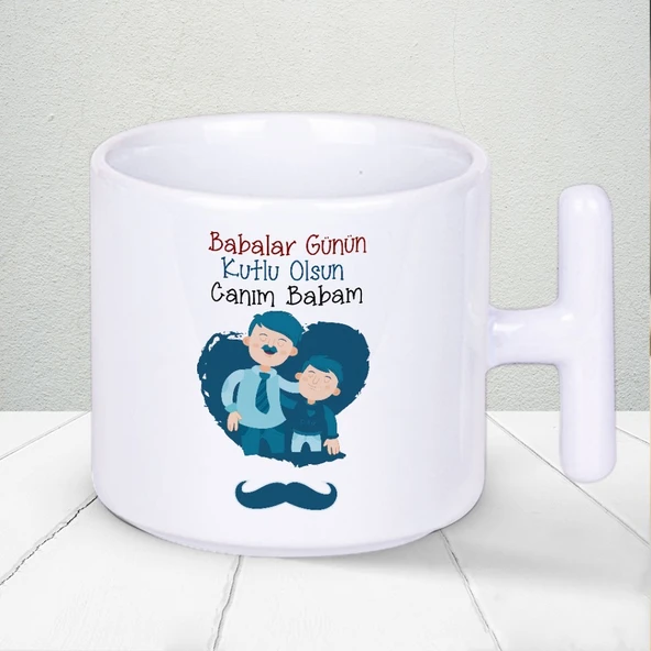 Babalar Günün Kutlu Olsun Canım Babam Yazılı Kahve Seven Babalara Özel T Kupa Bardak ürün görseli