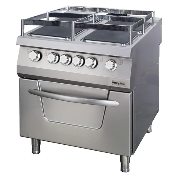 Öztiryakiler 900 Seri Fırınlı Elektrikli Kuzine, Gemi Model, 4 Kare Plate, 80x90x85 Cm, Osoef 8090 S - 1
