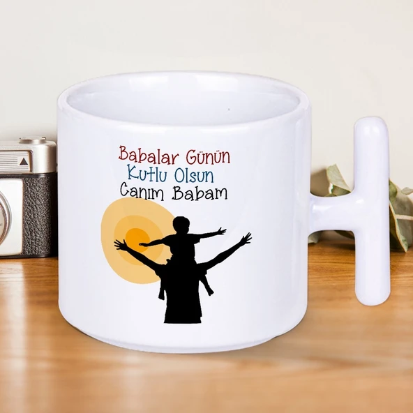 Babalar Günün Kutlu Olsun Canım Babam Baskılı Babalar Günü T Kupa Bardak ürün görseli