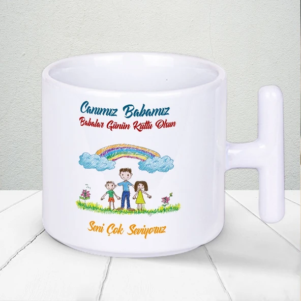Canımız Babamız Babalar Günün Kutlu Olsun Yazılı Hediyelik T Kupa Bardak ürün görseli