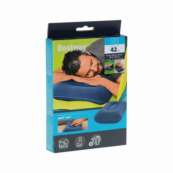 Bestway Tek Kişilik Tek Katlı Şişme Yatak,Şişme Yastık 185x76cm - 4
