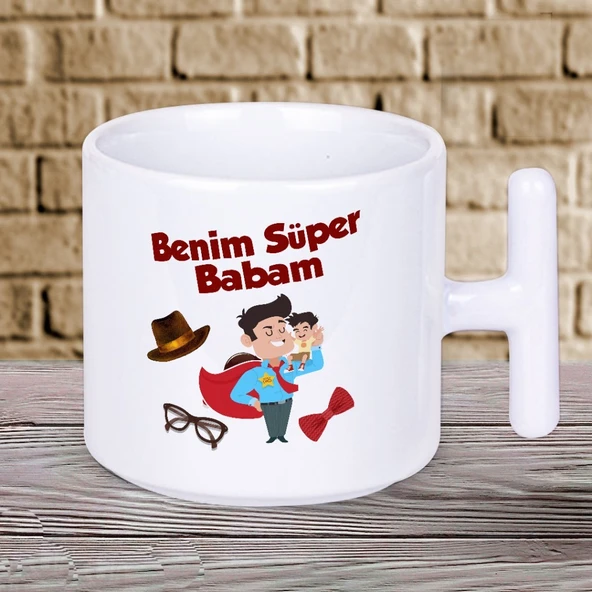 Babalık Bir Süper Güçtür! Babalar Gününe Özel Hediyelik T Kupa ürün görseli
