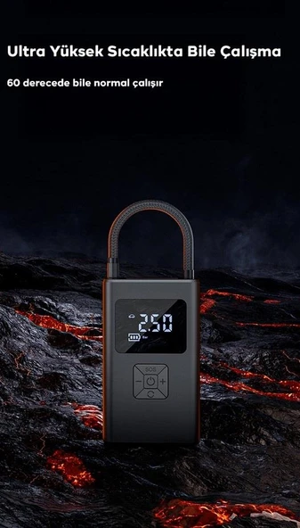 Zhltools ST-5522 Şarjlı lastik şişirme hava kompresör pompası 12V LED ışıklı - Resim 7