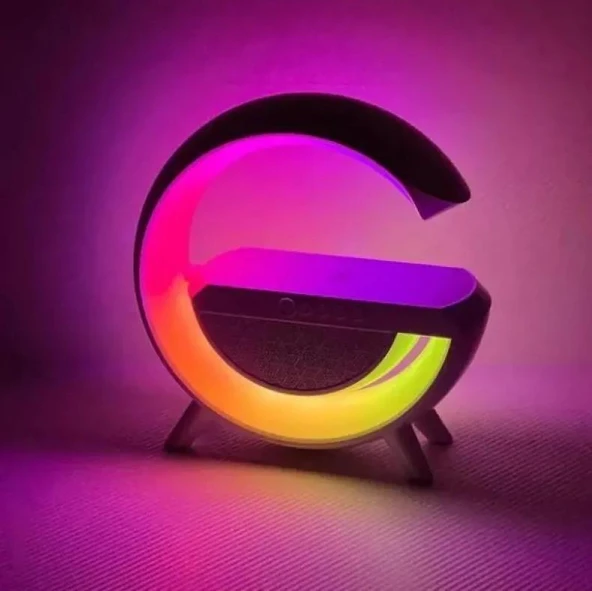 Zhltools Kablosuz Şarj Standlı 5w Rgb Aydınlatmalı Bluetooth Hoparlör - Resim 4