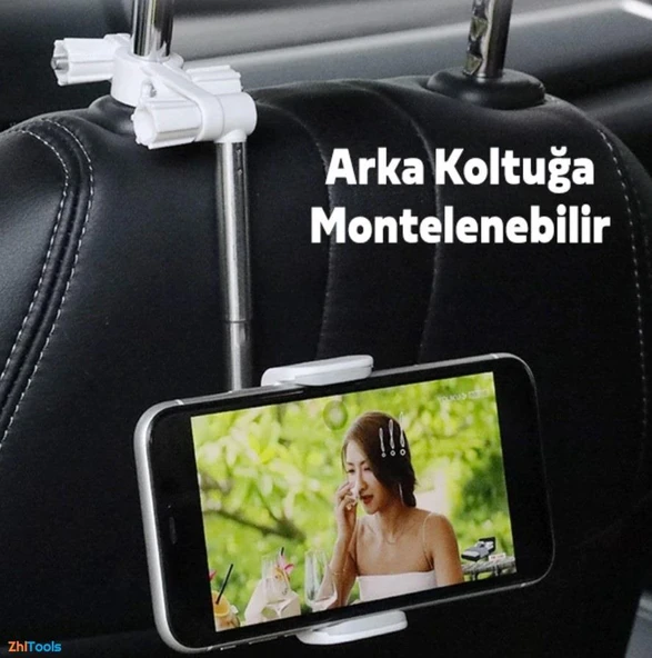 Zhltools Araç İçi Dikiz Aynası Telefon Tutucu Teleskopik Telefon Tutacağı - Resim 8